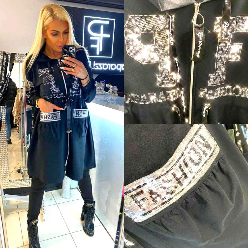 BEAUTIFUL MODERN WOMEN JACKET PAPARAZZI FASHION AUTHENTIC 7919